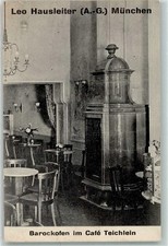 13943806 - 8000 Muenchen Barockofen im Cafe Teichlein Leo Hausleiter A.G. Stuhl