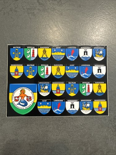 Postkarte wappen der nordsee - wappen,