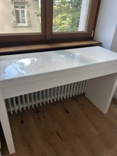 IKEA Malm Schmink- & Frisiertisch, Weiß, 120X77X41CM mit Glasplatte