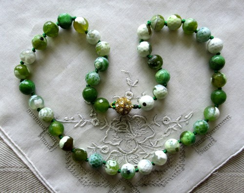 Grünes collier perlenkette - collier,