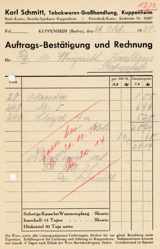 Rechnung schmitt kuppenheim - rechnung,