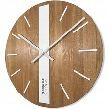 Wanduhr 50cm Weiß Leise Echt