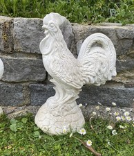 Beton Deko Figur Hahn GockelGarten Impressionen Shabby Landhaus Ostern Winterhar