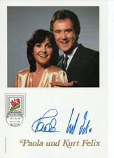 Philswiss Autogramm - Paola und Kurt Felix - limitiert
