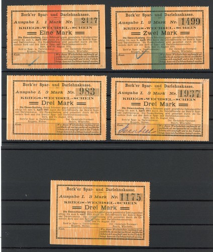 Bork scheine notgeld aus - 5,