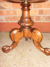 original Gründerzeit Hocker Drehhocker Klavierhocker, Klavierstuhl nussbaum