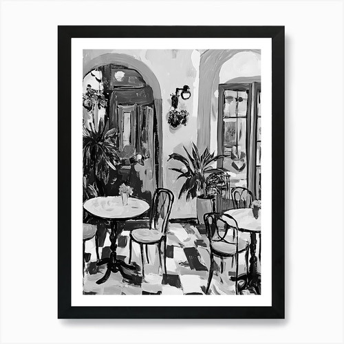 Black and white - cafe, 1