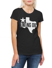 Ewing Oil B2 Damen T-Shirt Logo Texas Symbol Dallas State TV Series Show 80s