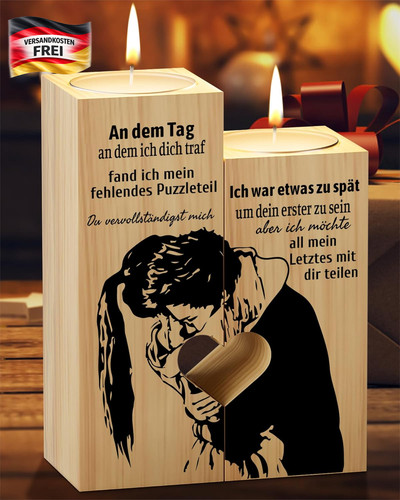 Romantischer herzkerzenhalter - romantischer,