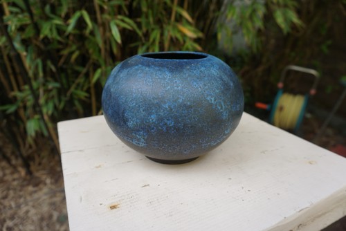Vase ruscha kugelvase blau - vase,