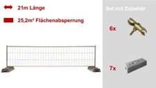 Bauzäune 3,5 x 1,2 m   6x Zaunfeld SET | Mobilzaun Absperrung inkl. Lieferung !!