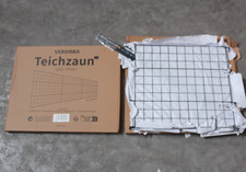 7,5 m Teichzaun Gartenzaun Hundezaun Campingzaun Metall Gitterzaun Komplett Set