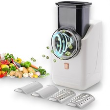 Elektrische Käsereibe 3in1 – Gemüseschneider mit 6 Klingen – Parmesanreibe Akku