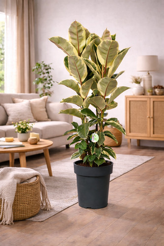 Weissbunter gummibaum ficus - weissbunter,
