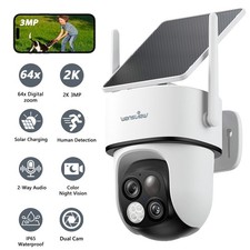Wansview 2K 3MP FUNK WIFI NETZWERK KAMERA Outdoor AUßEN Solar-ÜBERWACHUNGSKAMERA