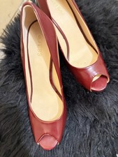 GUESS Damen Pumps Absatz Größe 41 Bordeaux Rot Peeptoes High Heels