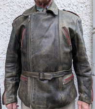 Hein Gericke  Motorrad-, Lederjacke hellbraun Schulterklappen Gürtel Gr. 50