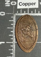 Sechs Flaggen 6 Amusement Park Bugs Bunny Looney Tunes Länglich Gepresster Penny