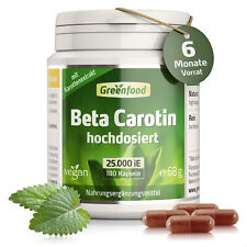 Beta Carotin, 25000 iE, extra hochdosiert, 180 Kapseln – vegan