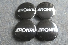 4 Nabenabdeckungen/Radkappen für Alufelgen von Ronal in schwarz