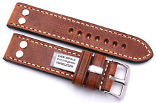 Uhrenarmband 22mm /22 Vintageleder Germany made robust Militär Flegerband Style