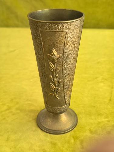 Bronze vase reliefbild rose - vase,