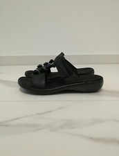 Rieker Pantoletten Platteau Keil Sandalen Schlappen Hausschuhe Sabots Schwarz 40