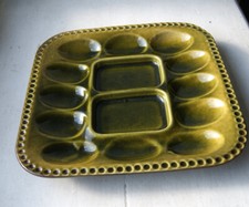 Servierplatte, Keramik, Eierplatte, 60/70er Jahre