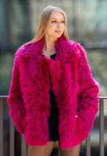 Lammfelljacke Curly Sue Pink zum Wenden