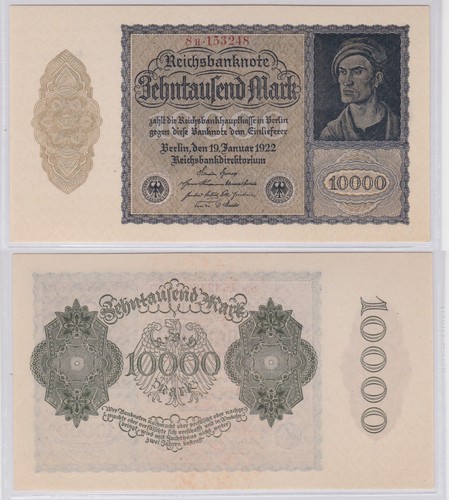 10000 mark banknote inflation - 10000,