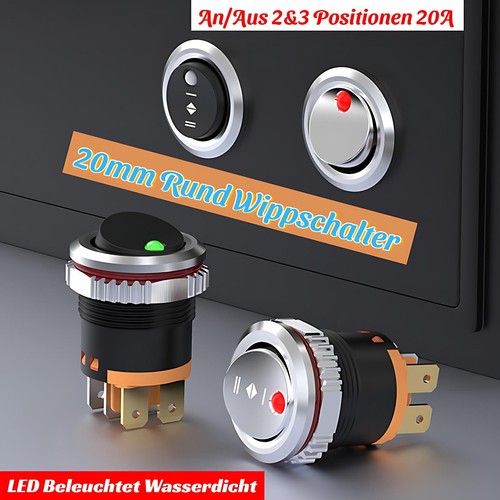 20mm rund wippschalter aus - rund, /aus