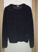 ? Pimkie ? Shirt Lochmuster Pullover Dunkelblau Gr. M