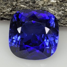 Loser Edelstein natürlicher blauer Tansanit 12 kt zertifiziert Kissenform Ede...