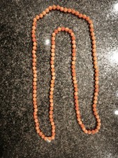 Schöne Perlenkette in Orange/ Material Goldfluss/Hochwertige Verarbeitung