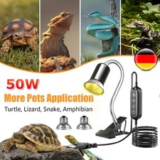 Wärmelampe Schildkröten UVA UVB Terrarium Reptilien Heizlampe mit Klemme 50W