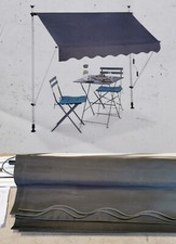 Relaxdays Klemmmarkise 250cm Markise Balkon Terrasse Sonnenschutz anthrazit /48