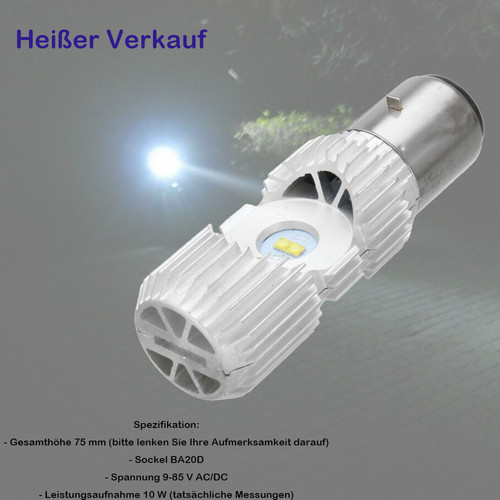 Led leuchte ba20d 12v dc - led-leuchte, 6v