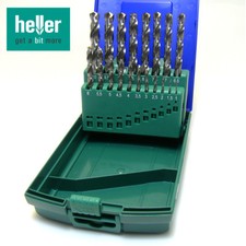 HELLER Metallbohrer Satz HSS G-Super DIN338 RN, Bohrerset 19 tlg. Spiralbohrer