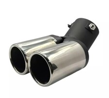 Auspuffblende für Peugeot 107 2x60mm Doppelrohr Endrohr in Sportauspuff Optik