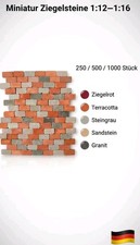 Miniatur Ziegelsteine 1:12–1:16 – Diorama & Modellbau