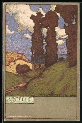 Künstler ernst liebermann - künstler-ak,