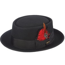 SCALA * MEN BLACK WOOL PORK