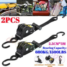 2x Automatik Spanngurt Zurrgurt mit Ratsche und Haken Ratschengurt 3m 340/680daN