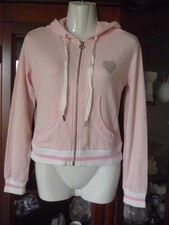 BLUE GIRL Fit nice Sweatjacke mit Kapuze Rosa/Weiß, Strasse Gr.S w.NEU          