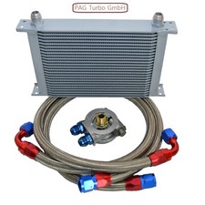 Universal Zusatz Ölkühler Set 25 Reihen inkl. Anschluss-Set mit Thermostat