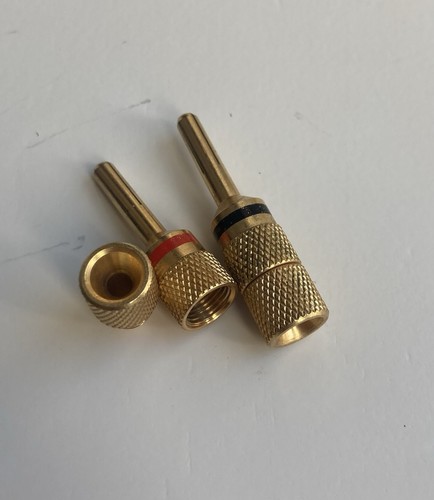 Vergoldete bananenstecker - 2×,