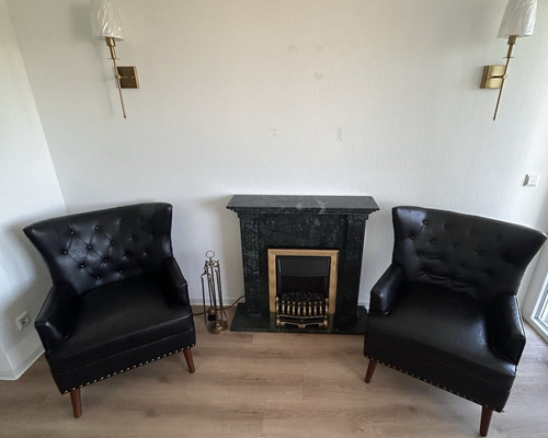 2er set ledersessel schwarz - 2er,