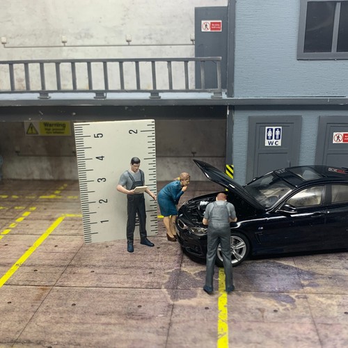Garage diorama set mit 2 - garage-diorama,