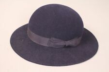 Damenhut Melone Bowler dunkelblau Krempe Band mit Schleife 