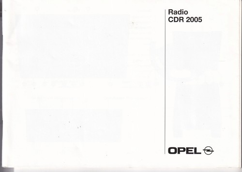 Opel radio cdr 2005 - cdr,
